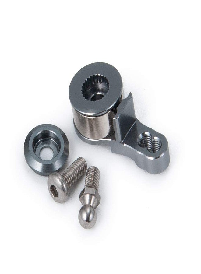 QUE-T Aluminum Alloy 25T Steering Servo Arm Horn for 1/10 RC TRX-4 Crawler Car Upgrade (Titanium) - Image 4